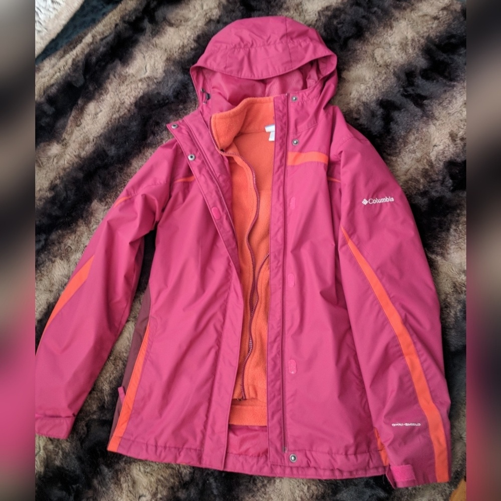 Columbia Interchangeable Rain Coat w/ Fleece Liner